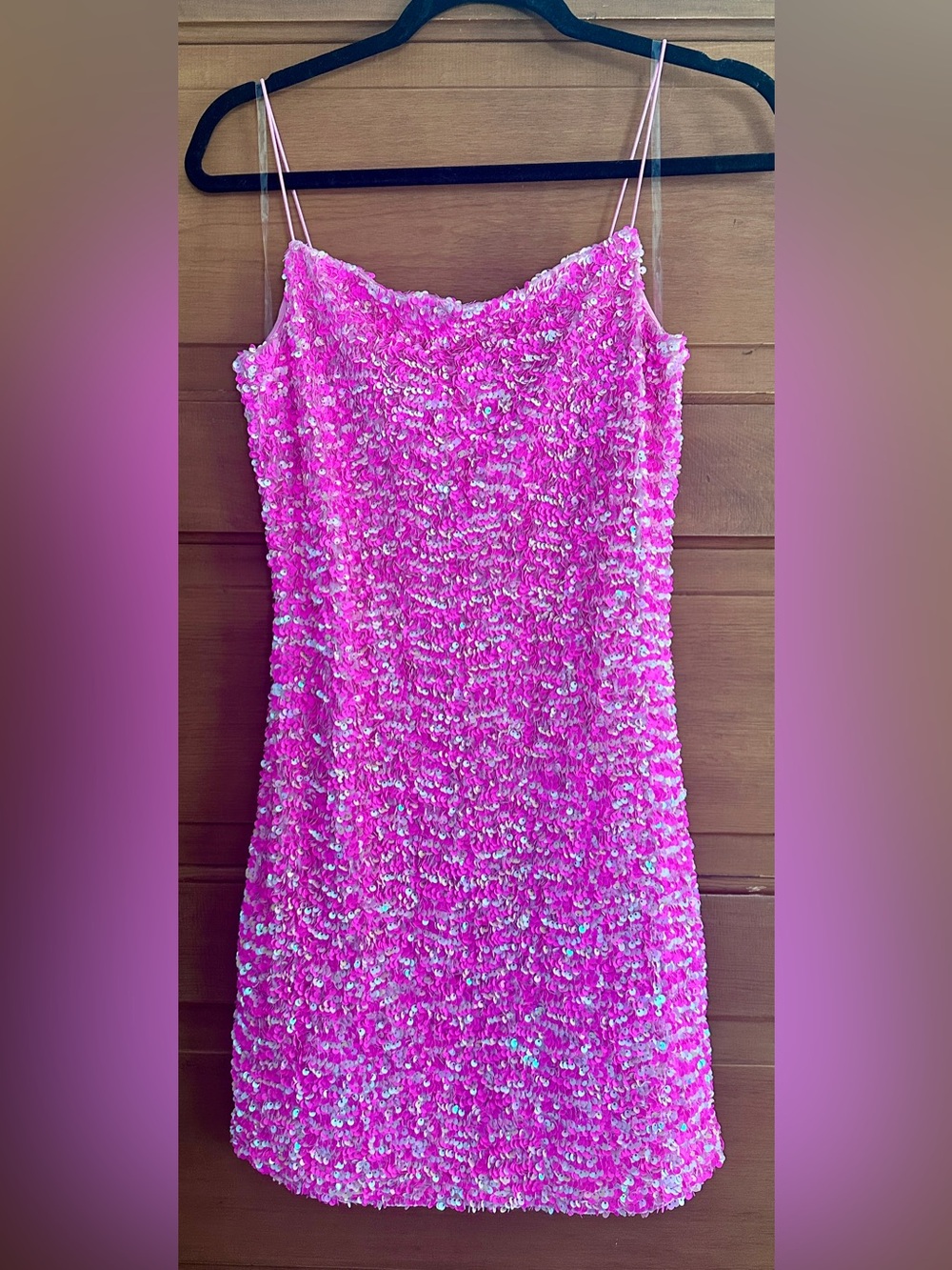 Hot Pink Sequin Slip Dress!  NWT, NEW!  Sz M & sexy!  Party time!!!